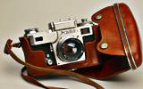 Old Soviet Photocamera 'Kiev' with case