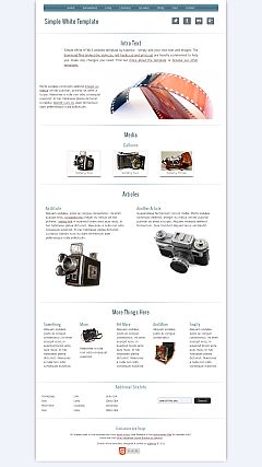 Simple White website template